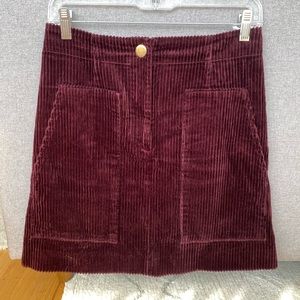 Sandro velvet straight skirt